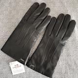Coach Accessories | Nwt Coach Gloves - Leather And Merino Wool Black Ladies Size 7 Small | Color: Black | Size: Size 7 Fits Small
