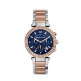 Michael Kors Accessories | Authenticmichael Kors Parker Blue Dial Stainless Steel Ladies Watch -Working | Color: Gold/Silver | Size: Os