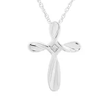 "Boston Bay Diamonds Sterling Silver Aquamarine Cross Pendant Necklace, Women's, Size: 18"", Blue"