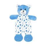 Baby Mode Baby Boys And Girls Bear Teething Toy, Blue, 0-12 Months