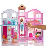 Mattel Barbie Pink Passport 3 Story 4 Room Modern Townhouse w/ Authentic Accessories Plastic, Size 29.3 H x 7.1 W x 16.1 D in | Wayfair DLY32