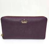 Kate Spade Bags | Kate Spade Saffiano Leather Zip Accordion Gusseted Continental Wallet Clutch | Color: Gold/Purple | Size: Os