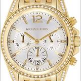 Michael Kors Accessories | Michael Kors Pressley Chronograph Mk5835 Wrist Watch For Unisex | Color: Gold | Size: Os