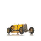 Williston Forge Adalayde Alfa Romeo P2 Classic Racing Car Sculpture Stainless Steel in Yellow, Size 3.0 H x 13.0 W x 5.0 D in | Wayfair