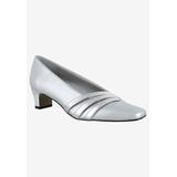 Women's Entice Pump by Easy Street in Silver Satin (Size 10 M)