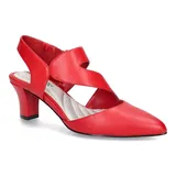 Easy Street Venue Women's Asymmetrical High Heels, Size: 8.5, Red