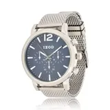Izod Men's Stainless Steel Mesh Bracelet Watch, Silver