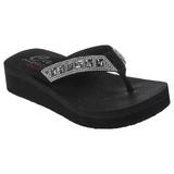 Skechers Women's Vinyasa - Geo-Queen Sandals, Black, Size 10.0