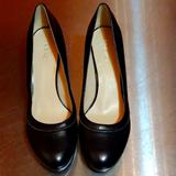 Nine West Shoes | Nine West Black Pump 9m 3 Inch Heel Round Toe. | Color: Black | Size: 9.5