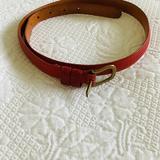 Coach Accessories | Coach Red Real Glove Tanned Cowhide With Solid Brass Buckle, Size 32, | Color: Red | Size: 32