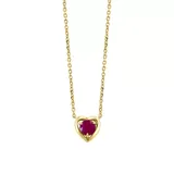 Effy® 925 Gold Plated Silver Ruby Necklace, Yellow, 16 In