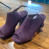 Michael Kors Shoes | Extremely Comfortable Michael Kors Suede Aubergine ( Purple- Ish) Platform Shoes | Color: Purple | Size: 8.5