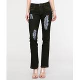 Emperial Premium Women's Denim Pants and Jeans BLACK - Dark Navy Distressed Low-Rise Bootcut Jeans - Juniors