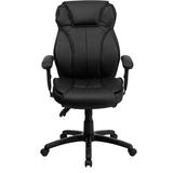 Flash Furniture Personalized Executive Chair Upholstered, Nylon in Black, Size 46.5 H x 28.0 W x 28.0 D in | Wayfair BT-9835H-EMB-GG -Block -Red