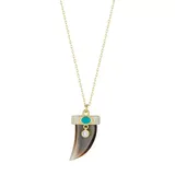 Sunkissed Sterling Mother-of-Pearl Horn Pendant Necklace, Women's, Gold