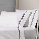 Set of 2 Ladder Stitch Sateen Pillowcases - Solid Dune, King - Frontgate Resort Collection™