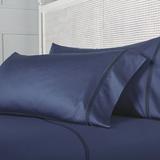 Set of 2 Ladder Stitch Sateen Pillowcases - Solid Navy, King - Frontgate Resort Collection™