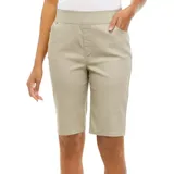 Kim Rogers® Women's Petite Cotton Blend Bermuda Shorts, Sand, 6P