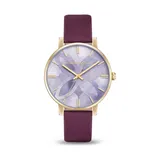 Bcbgmaxazria Ladies Three Hand Quartz Analog Watch, Red
