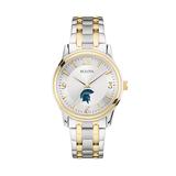 "Bulova Silver/Gold Case Western Reserve University Classic Two-Tone Round Watch"