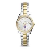 "Women's Fossil Silver/Gold Detroit Mercy Titans Scarlette Mini Two-Tone Stainless Steel Watch"