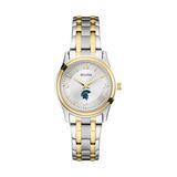 "Women's Bulova Silver/Gold Case Western Reserve University Classic Two-Tone Round Watch"