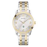 Bulova Silver/Gold William & Mary Tribe Classic Two-Tone Round Watch