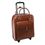 McKlein Uptown Leather 15.6-Inch Wheeled Briefcase, Brown