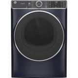GE - 7.8 Cu. Ft. 12-Cycle Electric Dryer with Steam - Sapphire blue
