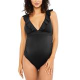 A Pea In The Pod Maternity Ruffled One-Piece Swimsuit