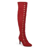Journee Collection Trill Women's Over-The-Knee Boots, Girl's, Size: 8.5 Wc, Red