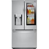 LG - 21.9 Cu. Ft. French InstaView Door-in-Door Counter-Depth Refrigerator - Stainless steel