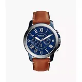Grant Chronograph Light Brown Leather Watch Jewelry