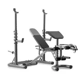 Weider XRS 20 Adjustable Olympic Workout Bench with Independent Squat Rack and Preacher Pad