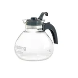Medelco Stovetop Whistling 12-Cup Glass Tea Kettle Clear