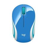 Logitech M187 - Mouse - optical - 3 buttons - wireless - 2.4 GHz - USB wireless receiver - blue