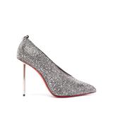 Christian Louboutin - Et Pic Et 100 High-cut Crystal And Leather Pumps - Womens - Crystal
