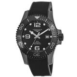 Longines HydroConquest Automatic 43mm Black Dial Ceramic Bezel Black Rubber Strap Men's Watch L3.784.4.56.9 L3.784.4.56.9