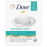 Dove Sensitive Skin Unscented Beauty Bar Soap - 2pk - 3.75oz each