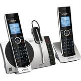 VTech - DS6771-3 DECT 6.0 Expandable Cordless Phone System with Digital Answering System - Black; Silver