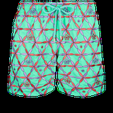 Men Swim Trunks Embroidered Indian Ceramic - Limited Edition - Swimwear - Mistral - Green - Size M - Vilebrequin