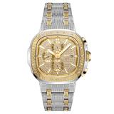 Men's JBW Heist 1/5 CT. T.w. Diamond Chronograph 18K Gold Plate Two-Tone Watch with Square Dial (Model: J6380B)