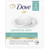 Dove Sensitive Skin Moisturizing Unscented Beauty Bar Soap - 2pk - 3.75oz each