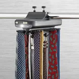 Revolving Tie Rack Black
