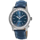 Breitling Navitimer 1 Automatic 38 Blue Dial Leather Strap Men's Watch A17325211C1P1 A17325211C1P1