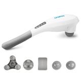 RENPHO Rechargeable Hand Held Deep Massager for Muscles, Back, Foot, Neck, Shoulder, Leg, Calf Cordless Electric Body Massage with Portable Design, White