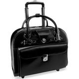 McKlein Edgebrook Leather Wheeled Laptop Briefcase