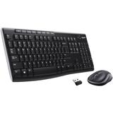 Logitech - MK270 Full-size Wireless Membrane Romer-G Keyboard and Mouse Bundle for Windows - Black