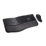 Kensington - Pro Fit Ergo K75406US Ergonomic,Full-size Wireless Keyboard and Mouse Bundle - Black