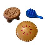 Disney Toys | Disney Animators Miniature Dollhouse Food Furniture Stool Hair Brush Pie Rare | Color: Blue/Tan | Size: Osg